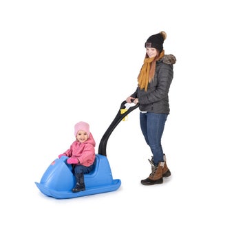 Push Around Snow Sled with child