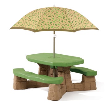 Naturally Playful™ Picnic Table with Leaf Umbrella