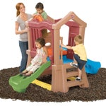 Play Up Double Slide Climber™ with kids playing
