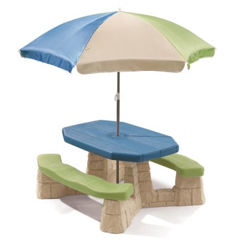 Naturally Playful™ Picnic Table with Umbrella - Earth